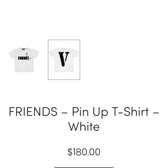 Vlone Friends Pin-Up Girl White T-Shirt - Picture 3 of 5
